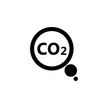 CO2 Emissions Cloud, Smog Pollution Flat Vector Icon Stock Illustration