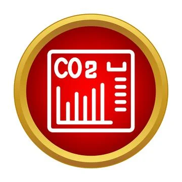 Co2 emissions data graph measuring carbon footprint 스톡 일러스트