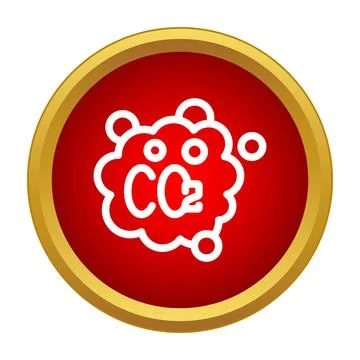 Co2 emissions gas cloud symbol icon concept Stock Illustration