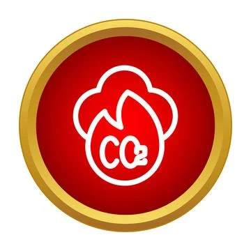 Co2 emissions icon showing global warming pollution Stock Illustration