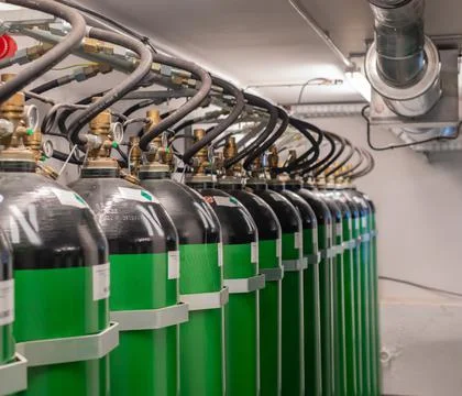 CO2 extinguishing system for a data center Stock-Fotos
