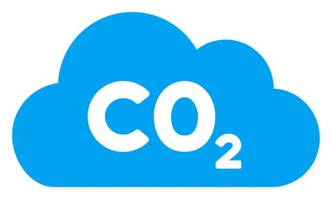 CO2 Gas Cloud Vector Flat Icon イラスト素材