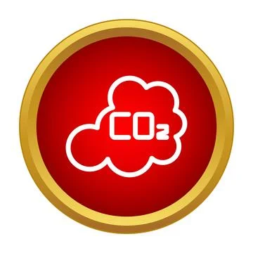 Co2 gas emission cloud icon symbolizing pollution Stock Illustration