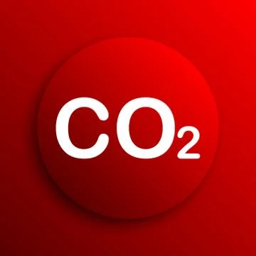 CO2 icon. Internet button on white background.. Stock Illustration