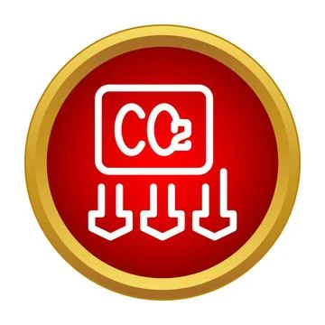 Co2 icon representing carbon emissions reduction concept Stock Illustration