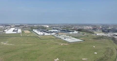 CO2 neutral data center campus in Odense, Denmark Stock Footage 309392340