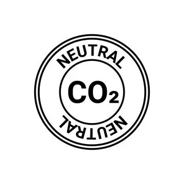 CO2 neutral sign, net zero carbon. Circle symbol with inscription. Eco friendly Stock Illustration