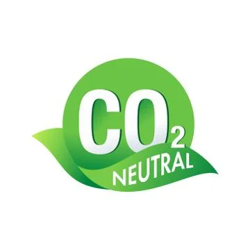 CO2 neutral stamp - zero carbon dioxide emissions Stock Illustration