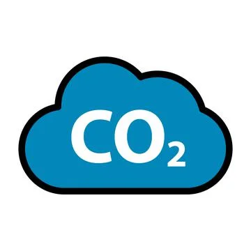 CO2 reduce cloud icon, clean global emission, environment eco design symbol v Stock Illustration
