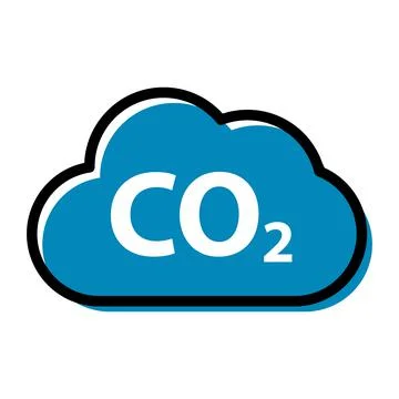 CO2 reduce cloud icon, clean global emission, environment eco design symbol v Ilustración de archivo