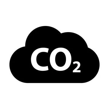 CO2 reduce cloud icon, clean global emission, environment eco design symbol v Stock Illustration