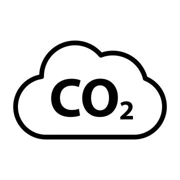 CO2 reduce cloud icon, clean global emission, environment eco design symbol v Stock Illustration