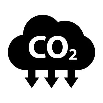 CO2 reduce cloud icon, clean global emission, environment eco design symbol v Ilustración de archivo
