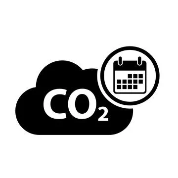 CO2 reduce cloud icon, clean global emission, environment eco design symbol v Stock Illustration
