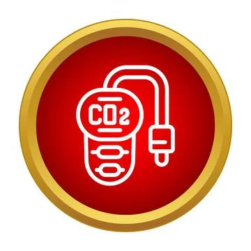 Co2 sensor device measuring carbon dioxide levels icon Stock Illustration