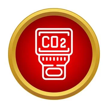 Co2 sensor displaying carbon dioxide level icon Stock Illustration