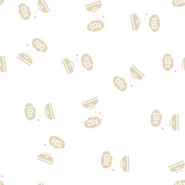 Co2 sensor glyph vector seamless pattern black Stock Illustration