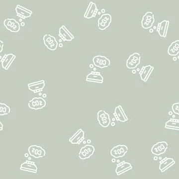 Co2 sensor line vector seamless pattern black 스톡 일러스트