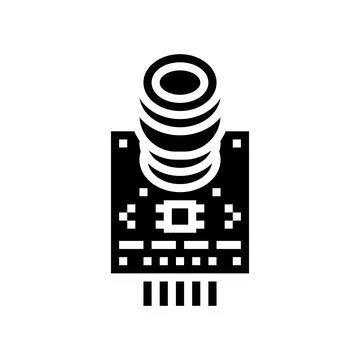 Co2 sensor module glyph icon vector illustration Stock Illustration
