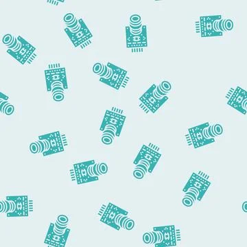 Co2 sensor module glyph seamless pattern イラスト素材