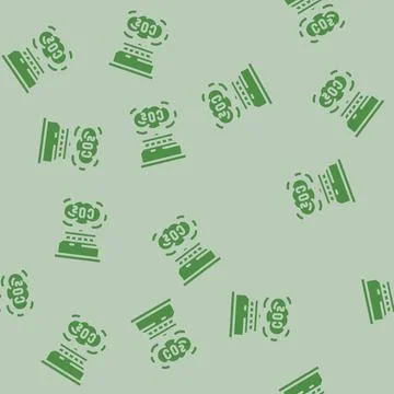 Co2 sensor module glyph vector seamless pattern Stock Illustration