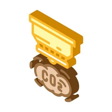 Co2 sensor module isometric icon vector illustration Stock Illustration
