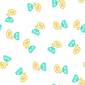 Co2 sensor vector seamless pattern color Illustrazione stock