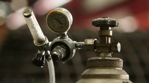 CO2 Tank details Stock Footage 33691157