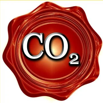 CO2 warning sign Stock Illustration