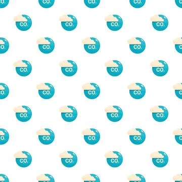 Co2 warning sign pattern repeating global warming concept Stock Illustration