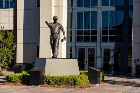 Coach Bobby Bowden statue in front of Doak Campbell Stadium, home of Florid.. Stock Photos