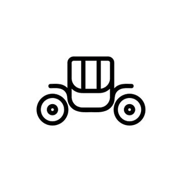 Coach brougham icon vector. Isolated contour symbol illustration Stock Illustration