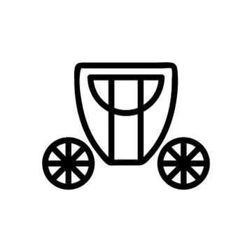 Coach brougham icon vector. Isolated contour symbol illustration 库存插图