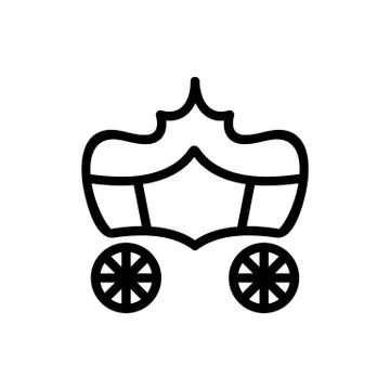 Coach brougham icon vector. Isolated contour symbol illustration 库存插图