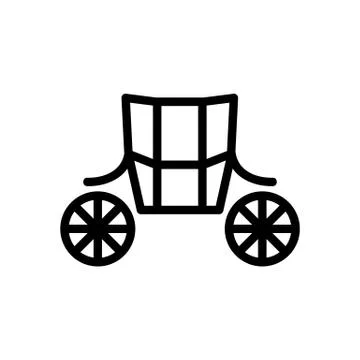 Coach brougham icon vector. Isolated contour symbol illustration 스톡 일러스트