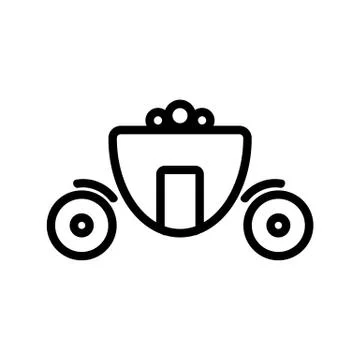 Coach brougham icon vector. Isolated contour symbol illustration 库存插图