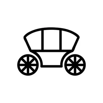 Coach brougham icon vector. Isolated contour symbol illustration Иллюстрация