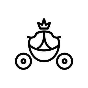 Coach brougham icon vector. Isolated contour symbol illustration Иллюстрация