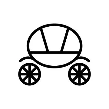 Coach brougham icon vector. Isolated contour symbol illustration 스톡 일러스트