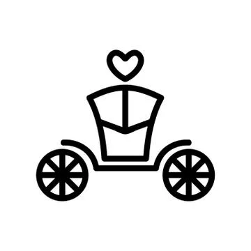 Coach brougham icon vector. Isolated contour symbol illustration Иллюстрация
