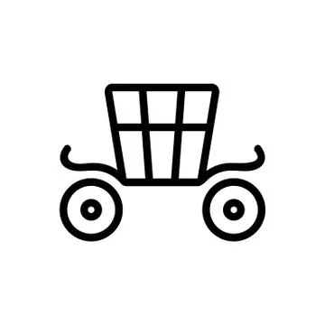 Coach brougham icon vector. Isolated contour symbol illustration 스톡 일러스트