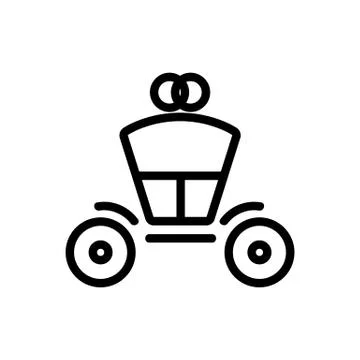 Coach brougham icon vector. Isolated contour symbol illustration 库存插图