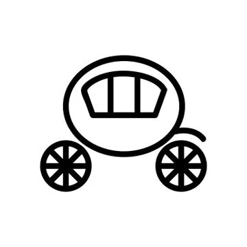 Coach brougham icon vector. Isolated contour symbol illustration Иллюстрация
