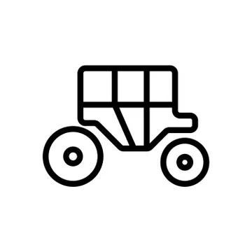 Coach brougham icon vector. Isolated contour symbol illustration 库存插图
