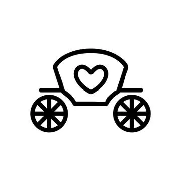 Coach brougham icon vector. Isolated contour symbol illustration 스톡 일러스트