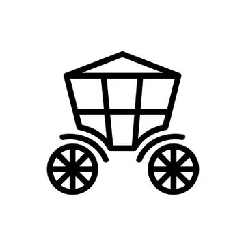 Coach brougham icon vector. Isolated contour symbol illustration 스톡 일러스트