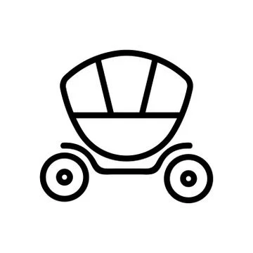 Coach brougham icon vector. Isolated contour symbol illustration 스톡 일러스트