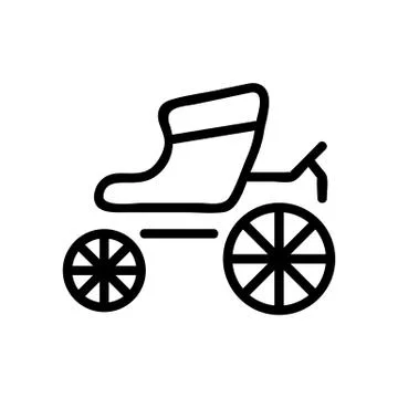 Coach brougham icon vector. Isolated contour symbol illustration 스톡 일러스트
