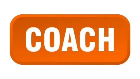 Coach button. coach square 3d push button Stock Illustration
