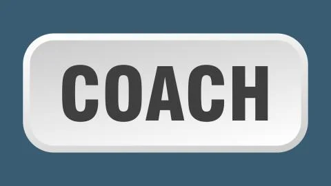 Coach button. coach square 3d push button Stock Illustration